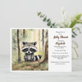 Baby wasbeer Genderneutraal Baby shower Kaart (Staand voorkant)