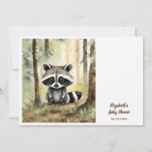 Baby wasbeer Genderneutraal Baby shower Kaart (Achterkant)