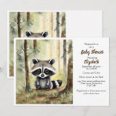 Baby wasbeer Genderneutraal Baby shower Kaart (Voorkant / Achterkant)