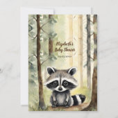 Baby wasbeer Genderneutraal Baby shower Kaart (Achterkant)