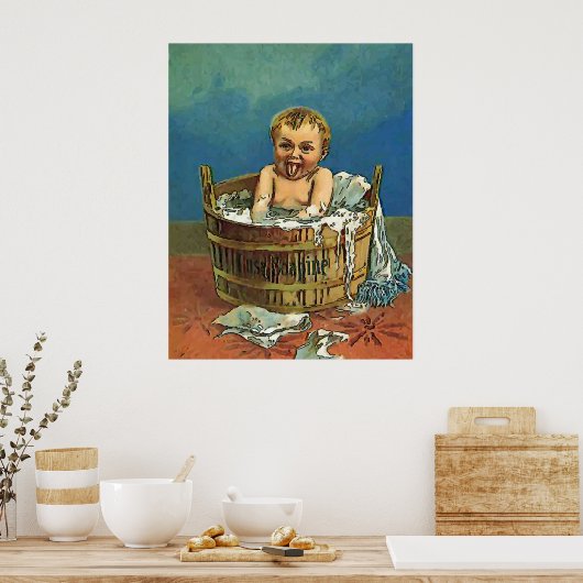 Baby waskamer poster (Keuken)