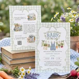 Baby Waslijn Lokaal Geteelde Jongens Baby Shower Kaart