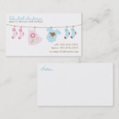 Baby waslijn mama bellen kaarten (Voorkant / Achterkant)