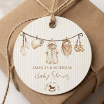 Baby Waslijn Neutrale Baby Shower Bedankt