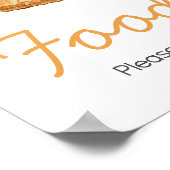 Baby waslijn Oranje vruchten Baby shower voedsel Poster (Hoek)