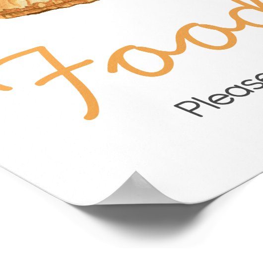 Baby waslijn Oranje vruchten Baby shower voedsel Poster (Hoek)