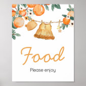 Baby waslijn Oranje vruchten Baby shower voedsel Poster (Voorkant)