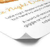 Baby waslijn Oranje vruchten late night luiers Poster (Hoek)