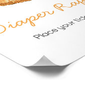 Baby waslijn Sinaasappel Fruit Luier Raffle Poster (Hoek)