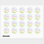 Baby Wasserij (roze) Ronde Sticker (Vel)
