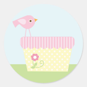 Baby Wasserij (roze) Ronde Sticker
