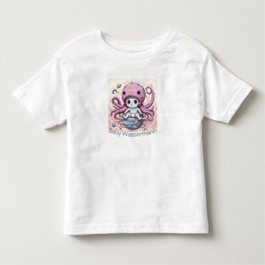 Baby Wassermann Niedliches Oktopus-Design  Kinder Shirts (Voorkant)