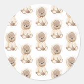 Baby Waterverf eenvoudig Ronde Sticker (Voorkant)