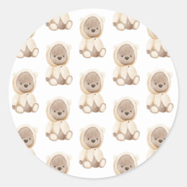 Baby Waterverf eenvoudig Ronde Sticker