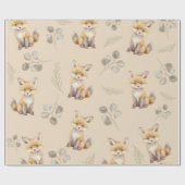 Baby Waterverf Fox Cadeaupapier (Vlak)