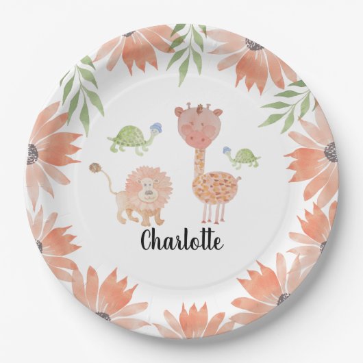 Baby Waterverf handbeschilderd Papieren Bordje (Voorkant)