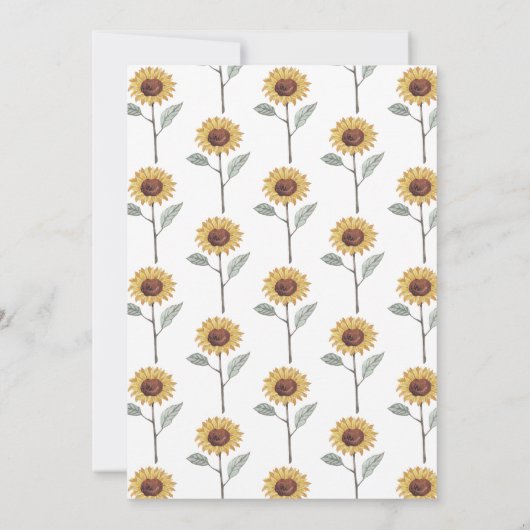 Baby waterverf in Baby shower Bloom Kaart (Achterkant)