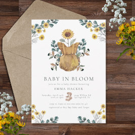 Baby waterverf in Baby shower Bloom Kaart