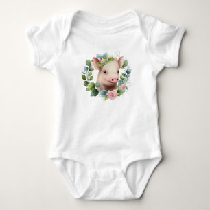 Baby Waterverf Knorretje met Bloemkrans Romper