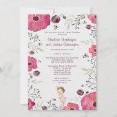  Baby Waterverf Poppies Baby shower Kaart (Achterkant)