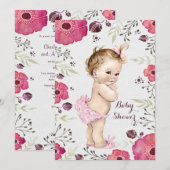  Baby Waterverf Poppies Baby shower Kaart (Voorkant / Achterkant)