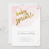 Baby waterverf Sprinkle - Roze Kaart (Voorkant)