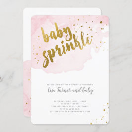 Baby waterverf Sprinkle - Roze Kaart