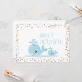 Baby Waterverf Stomme walvissen Kaart (Voorkant / Achterkant in situ)