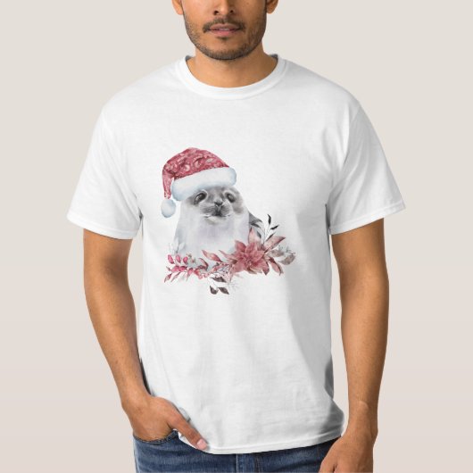 Baby-waterzegel met kerstPet T-shirt (Voorkant)