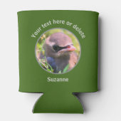 Baby Waxwing Bird gepersonaliseerd Blikjeskoeler (Achterkant)