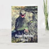 Baby Waxwing Bird Personalized Birthday Kaart (Voorkant)