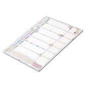 Baby Weekschema Planner Pastel Blue thema Notitieblok (Schuin)