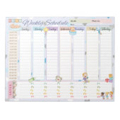 Baby Weekschema Planner Pastel Blue thema Notitieblok (Voorkant)
