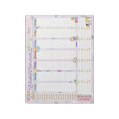 Baby Weekschema Planner Pastel Paarse thema Notitieblok (Linkerzijde)