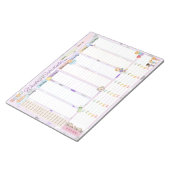Baby Weekschema Planner Pastel Paarse thema Notitieblok (Schuin)