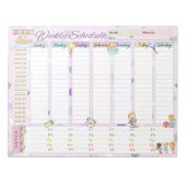 Baby Weekschema Planner Pastel Paarse thema Notitieblok (Voorkant)