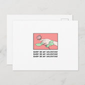 Baby Wees mijn Valentijn Aankondigingskaart (Voorkant / Achterkant)