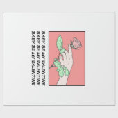 Baby Wees mijn Valentijn Cadeaupapier (Vlak)