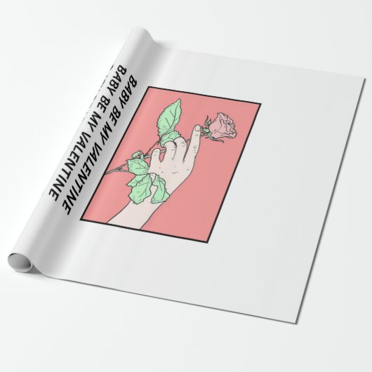 Baby Wees mijn Valentijn Cadeaupapier (Uitgerold)