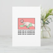 Baby wees mijn Valentijn Feestdagenkaart (Staand voorkant)