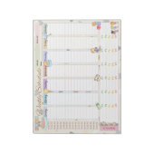 Baby Wekelijks schema Planner Pastel Geel thema Notitieblok (Linkerzijde)