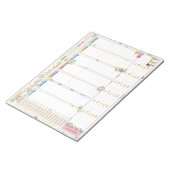 Baby Wekelijks schema Planner Pastel Geel thema Notitieblok (Schuin)