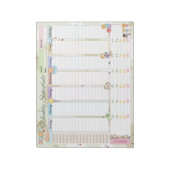 Baby Wekelijks schema Planner Pastel Groen thema Notitieblok (Linkerzijde)