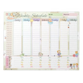 Baby Wekelijks schema Planner Pastel Groen thema Notitieblok (Voorkant)