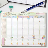 Baby Wekelijks schema Planner Pastel Groen thema Notitieblok