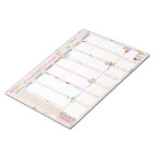 Baby Wekelijks schema Planner Pastel Roze thema Notitieblok (Schuin)