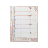 Baby Wekelijkse schema planner veelkleurige thema Notitieblok (Linkerzijde)