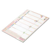 Baby Wekelijkse schema planner veelkleurige thema Notitieblok (Schuin)