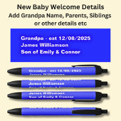 Baby Welcome Pen, namen en details toevoegen Zwarte Inkt Pen