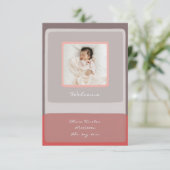 Baby Welkom Dank u pasgeboren Kaart (Staand voorkant)